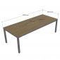 Bàn họp chữ nhật 240x100cm gỗ plywood hệ UConcept HBUC068