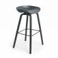 Ghế quầy bar mặt nhựa chân gỗ sồi GBAK017