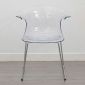 Ghế trong suốt nhựa ABS chân thép xi mạ GAK653