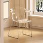 Ghế trong suốt nhựa ABS chân thép xi mạ GAK653