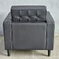 Sofa đơn nệm bọc simili màu đen ArmChair 06 GSD68035
