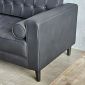 Sofa đơn nệm bọc simili màu đen ArmChair 06 GSD68035