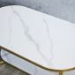 Bàn sofa Oval 100x50x45cm mặt ceramic TT68359