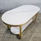 Bàn sofa Oval 100x50x45cm mặt ceramic TT68359
