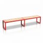Ghế băng dài 240x40x45cm gỗ cao su chân sắt lắp ráp GBD040