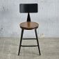 Ghế cafe, ghế có lưng tựa mặt gỗ màu tự nhiên GCF081