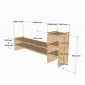 Kệ màn hình máy tính 100x20x43cm gỗ cao su MS68022