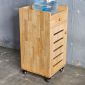 Tủ để bình nước di động 40x40x85cm gỗ cao su TDBN001