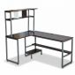 Bàn làm việc góc L 140x50x75cm gỗ cao su khung sắt CD68043