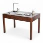 Bàn làm việc 120x70cm gỗ cao su BD68170