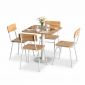 Combo bàn cafe vuông 70cm và 4 ghế tựa CBCF354