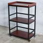 Kệ bếp di động 3 tầng 64x40x89cm gỗ cao su KB68082