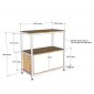Kệ để lò vi sóng 90x40x90cm gỗ cao su KVS68017