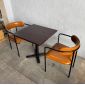 Combo bộ bàn 70x70cm gỗ tràm và 2 ghế Simon khung sắt BBA228