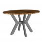 Bàn ăn tròn 120x120cm gỗ tràm chân sắt BA68300