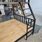 Giường tầng BAYA 160x200x160cm gỗ cao su khung sắt lắp ráp GT003