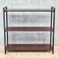 Kệ trang trí 3 tầng 107x40cm gỗ cao su khung sắt KS68358