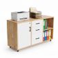 Tủ hồ sơ di động 120x40x60cm gỗ cao su TCN68087