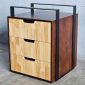 Tủ treo bàn làm việc 40x45x45cm gỗ cao su khung sắt TCN68086