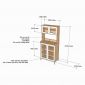 Tủ phòng ăn 80x40x172cm gỗ cao su TPA020