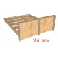 Giường ngủ gỗ cao su khung sắt lắp ráp *không bao gồm nệm*