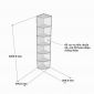 Kệ góc tường 6 tầng 30x30x180cm gỗ cao su KGT68053
