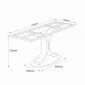 Chân bàn sắt 160x60cm sơn tĩnh điện CHB68102