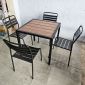 Combo bàn ngoài trời và 4 ghế sắt CBNT022