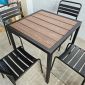 Combo bàn ngoài trời và 4 ghế sắt CBNT022