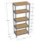 Kệ trang trí 5 tầng 70x40x170cm gỗ cao su KTT68058