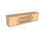 Kệ tủ TV 150x30x40cm gỗ cao su KTV68129