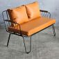 Ghế sofa băng 2 chỗ ngồi nệm simili khung sắt SFB68062