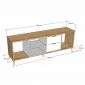 Kệ tivi HAPI 180x39cm gỗ cao su KTV68133