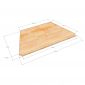 Bàn hình thang 100x52cm gỗ cao su hệ Oval HBOV055