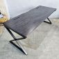 Bàn có hộp điện 200x80cm gỗ tràm chân chữ X ZD036