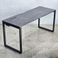 Bàn làm việc có hộp điện 160x60cm gỗ cao su chân sắt Hệ Rectang HBRT127