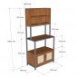 Kệ bếp đa năng 75x40x165cm gỗ cao su KB68093
