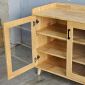 Tủ để đồ cửa kính 90x45x80cm gỗ cao su KTB68245