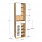 Tủ giày kết hợp tủ lưu trữ 60x35x200cm gỗ cao su KG68120
