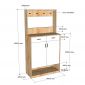 Tủ kệ giày dép 80x35x160cm gỗ cao su KG68117