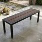 Ghế băng dài 140x37x45cm gỗ nhựa chân sắt GBD074