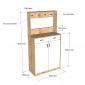 Tủ kệ giày dép 80x35x160cm gỗ cao su KG68116
