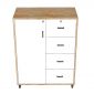 Tủ cá nhân gỗ cao su 4 hộc kéo 80x40x100cm -TCN68091