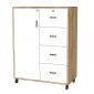 Tủ cá nhân gỗ cao su 4 hộc kéo 80x40x100cm -TCN68091