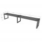 Ghế băng dài 240x40x45cm gỗ cao su chân sắt lắp ráp GBD040