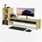 Kệ màn hình máy tính 100x20x43cm gỗ cao su MS68022