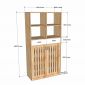 Tủ kệ giày dép 80x35cm gỗ cao su  KG68115