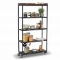 Kệ gia vị di động 80x30x180cm gỗ cao su khung sắt KB68100