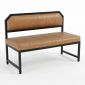 Ghế băng 120x55x87cm bọc nệm vải Simili khung chân sắt GBD075