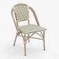 Ghế sắt đan mây nhựa không tay tựa GSK052